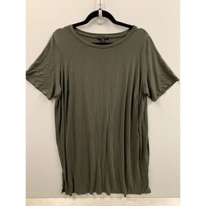 Eileen Fisher T-Shirt Midi Short Sleeve Dress Womens 3X Stretch Viscose